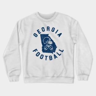 Georgia Vintage Football Helmet For Football Sunday Gameday Crewneck Sweatshirt